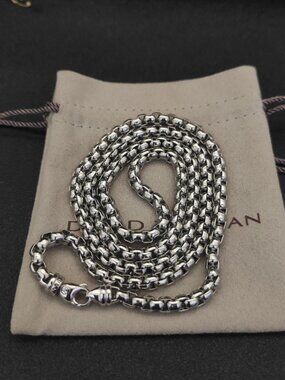 David Yurman 925 Silver Necklaces with Original Pouch